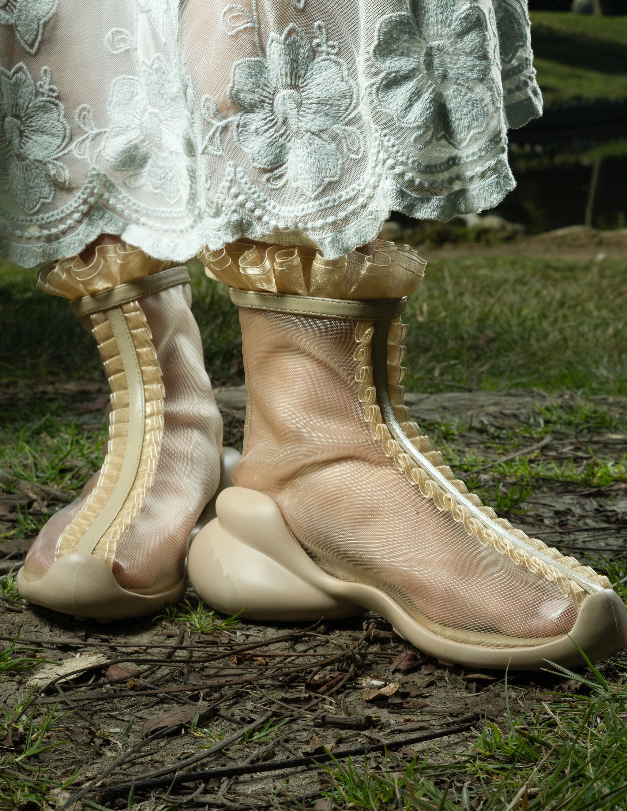 Collina Strada X FCTRY LAb RUFL Boot - Nude