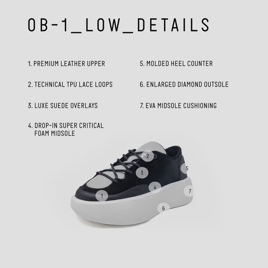 OB 1 LOW - BLACK GREY